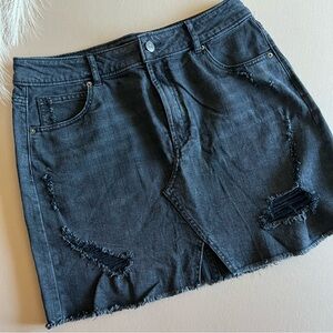 Wild Fable High Waisted Distressed Mini Skirt